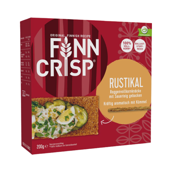 Finn Crisp Rustikal, Roggenvollkornknaecke, Knaeckebrot, 200g